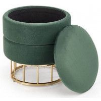 Пуф HALMAR MINTY темно-зеленый/золотой купить в Минске Пуф HALMAR MINTY темно-зеленый/золотой купить в Минске