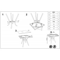 Стол обеденный HALMAR MOBIL ST темно-коричневый/черный купить в Минске