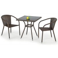 Стол обеденный HALMAR MOBIL ST темно-коричневый/черный купить в Минске