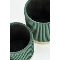 Комплект HALMAR MONTY (2 пуфа) темно-зеленый/золотой купить в Минске