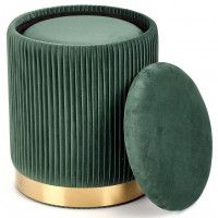 Комплект HALMAR MONTY (2 пуфа) темно-зеленый/золотой купить в Минске