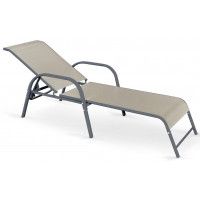 Шезлонг HALMAR MOSLER серый/темно-серый Шезлонг HALMAR MOSLER серый/темно-серый