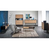 Комод Halmar Murano KM-1 дуб артизан/черный купить в Минске