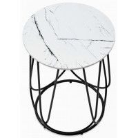 Стол журнальный HALMAR NUBIRA S белый мрамор/черный купить в Минске Стол журнальный HALMAR NUBIRA S белый мрамор/черный купить в Минске