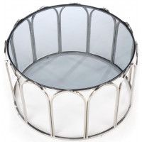 Стол журнальный HALMAR OLIVIA дымчатый/хром купить в Минске Стол журнальный HALMAR OLIVIA дымчатый/хром купить в Минске