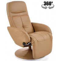 Кресло-реклайнер Halmar Optima (Оптима) бежевый/бежевый