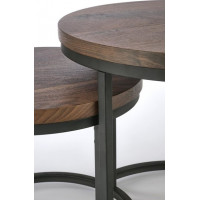 Комплект HALMAR OREO (2 стола журнальных) ореховый/черный купить в Минске