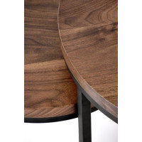 Комплект HALMAR OREO (2 стола журнальных) ореховый/черный купить в Минске