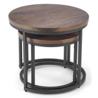 Комплект HALMAR OREO (2 стола журнальных) ореховый/черный купить в Минске