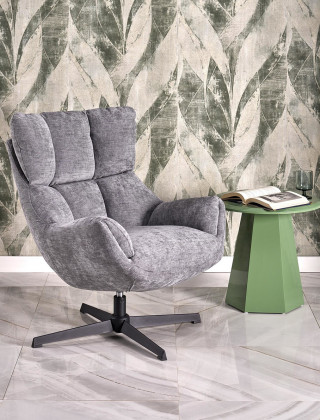 Кресло Halmar Orinoko (Ориноко) ткань серый/черный купить в Минске