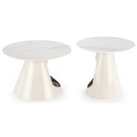 Комплект HALMAR OSARIO (Осарио) (2 стола журнальных) белый мрамор/белый купить в Минске Комплект HALMAR OSARIO (Осарио) (2 стола журнальных) белый мрамор/белый купить в Минске
