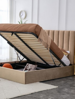 Кровать HALMAR PALAZZO 160*200 бежевый/золотой купить в Минске