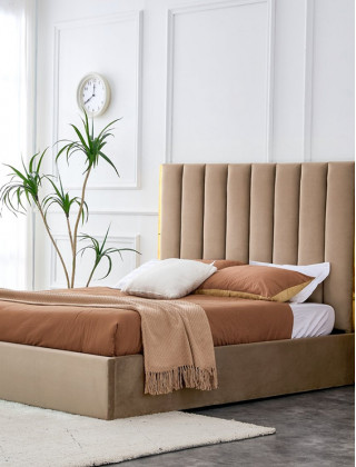 Кровать HALMAR PALAZZO 160*200 бежевый/золотой купить в Минске