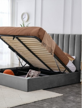 Кровать HALMAR PALAZZO 160*200 серый/серебристый купить в Минске