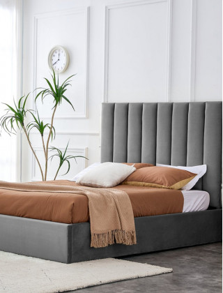 Кровать HALMAR PALAZZO 160*200 серый/серебристый купить в Минске