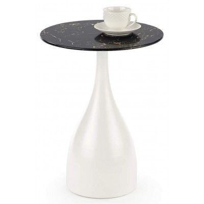 Стол журнальный HALMAR PATRIZIA черный мрамор/белый купить в Минске