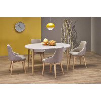 Стол обеденный раздвижной Halmar Pivot (102-142)*102 кашемир/натуральный купить в Минске