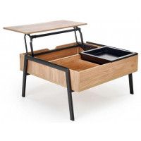 Стол журнальный HALMAR PODIUM натуральный/черный купить в Минске