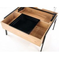 Стол журнальный HALMAR PODIUM натуральный/черный купить в Минске