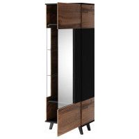 Шкаф-витрина Halmar Random W-1 дуб вотан/черный купить в Минске