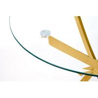 Стол обеденный Halmar Raymond (Реймонд) 100*100 прозрачный/золотой купить в Минске Стол обеденный Halmar Raymond (Реймонд) 100*100 прозрачный/золотой купить в Минске