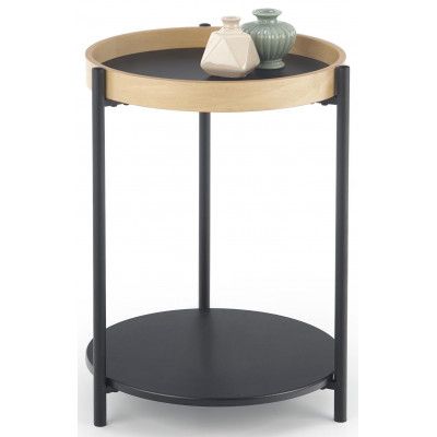 Стол журнальный HALMAR ROLO дуб натуральный/черный купить в Минске