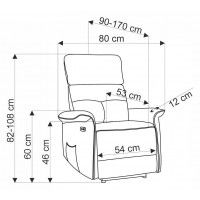 Кресло HALMAR SEMIR раскладное черный купить в Минске Кресло HALMAR SEMIR раскладное черный купить в Минске