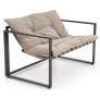 Комплект садовой мебели Halmar SHARK (софа + 2 кресла + стол журнальный) черный/капучино