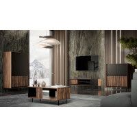 Тумба под телевизор Halmar Swing RTV-1 орех/черный купить в Минске