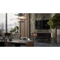 Тумба под телевизор Halmar Swing RTV-1 орех/черный купить в Минске