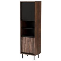 Шкаф-витрина Halmar SWING W-1 орех/черный Шкаф-витрина Halmar SWING W-1 орех/черный