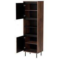 Шкаф-витрина Halmar SWING W-1 орех/черный купить в Минске