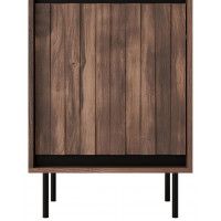 Шкаф-витрина Halmar SWING W-1 орех/черный купить в Минске