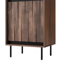 Шкаф-витрина Halmar SWING W-1 орех/черный купить в Минске