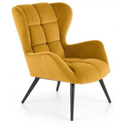 Кресло Halmar Tyrion (Тирион) горчичный/черный купить в Минске