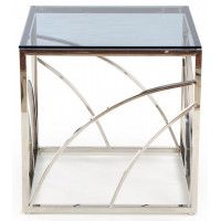 Стол журнальный HALMAR UNIVERSE KWADRAT дымчатый/серебристый купить в Минске Стол журнальный HALMAR UNIVERSE KWADRAT дымчатый/серебристый купить в Минске