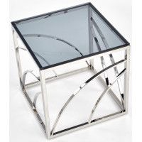 Стол журнальный HALMAR UNIVERSE KWADRAT дымчатый/серебристый купить в Минске Стол журнальный HALMAR UNIVERSE KWADRAT дымчатый/серебристый купить в Минске