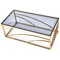 Стол журнальный HALMAR UNIVERSE дымчатый/золотой купить в Минске Стол журнальный HALMAR UNIVERSE дымчатый/золотой купить в Минске