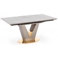 Стол обеденный Halmar Valentino (Валентино) (160-220)*90 светло-серый/золотой