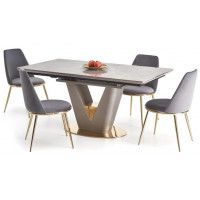 Стол обеденный Halmar Valentino (Валентино) (160-220)*90 светло-серый/золотой купить в Минске Стол обеденный Halmar Valentino (Валентино) (160-220)*90 светло-серый/золотой купить в Минске