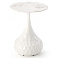 Стол журнальный HALMAR VERDE белый мрамор/белый купить в Минске Стол журнальный HALMAR VERDE белый мрамор/белый купить в Минске