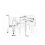 Комплект HALMAR NATANIEL (стол + 4 стула)