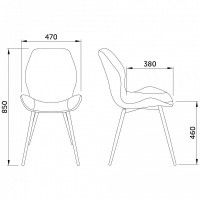 Стул AksHome CONGO Велюр (Конго) шоколад купить в Минске