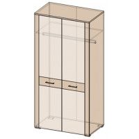 Шкаф Интерлиния Коламбия КЛ-003 100,2*58*202 дуб венге/дуб серый купить в Минске