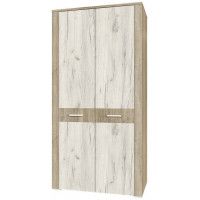 Шкаф Интерлиния Коламбия КЛ-003 100,2*58*202 дуб сонома/дуб белый