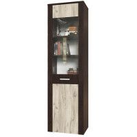 Шкаф Интерлиния Коламбия КЛ-005-1 58,2*42,5*202 дуб венге/дуб серый (левый)