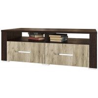 Тумба под телевизор Интерлиния Коламбия КЛ-008-1 дуб венге/дуб серый