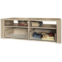 Тумба под телевизор Интерлиния Коламбия КЛ-008-1 дуб сонома/дуб белый купить в Минске