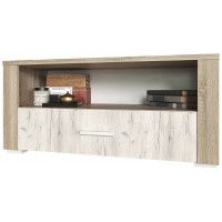 Тумба под телевизор Интерлиния Коламбия КЛ-008 дуб сонома/дуб белый