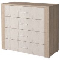 Комод Интерлиния Коламбия КЛ-009 дуб сонома / дуб белый